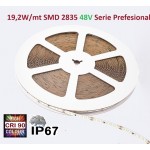 Tira LED Flexible 48V 19,2W/mt 140 Led/mt SMD 2835 IP67, Serie Profesional IRC >90, rollo de 20mts Tira LED Flexible 48V 19,2W/mt 140 Led/mt SMD 2835 IP67, Serie Profesional IRC >90, rollo de 20mts